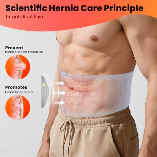Gagaiuco L-Size Umbilical Hernia Belt for Men & Women, Abdominal Support with Compression Pads