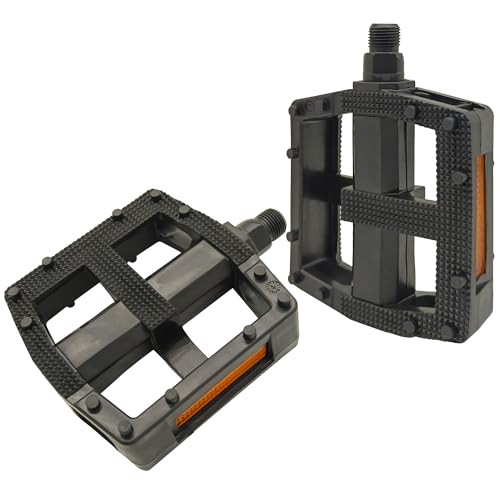 Non-Slip Bike Pedals with Reflectors - Large/Wide