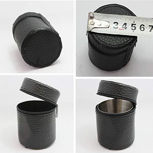 30ml Stainless Steel Shot Cups - 4 Pack with Black Case