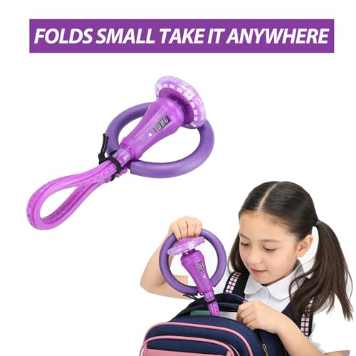 Purple Skip Ball for Kids with LED Lights and Digital Counter - Ankle Jump Toy by Mfcir