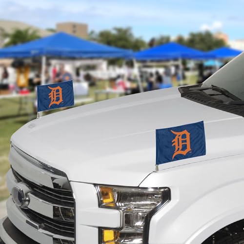 Detroit Tigers Car Flags - 2 Pack Mini Auto Flags, 4x6