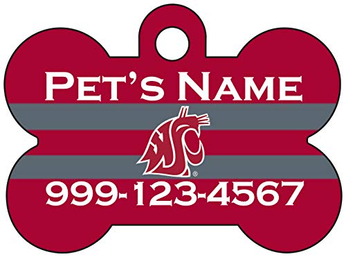 Personalized Washington State Cougars Pet ID Dog Tag - Officially Licensed