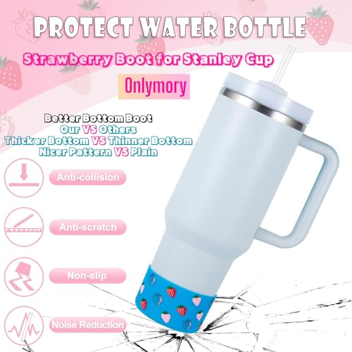 Silicone Bottom Protector Boot for Stanley Cup - Strawberry Pattern