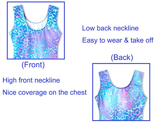 Girls Sparkly Gymnastics Leotard - Sleeveless One Piece Outfit