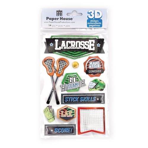 3D Lacrosse Stickers - Dimensional Accent Sticker Sheet