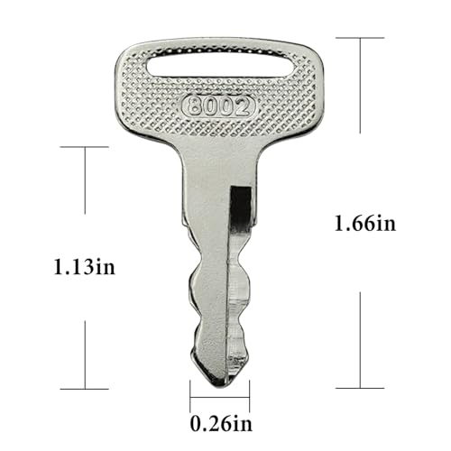 4-Pack 8002 Golf Cart Ignition Keys with Keychains - JU6-H2511-10