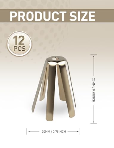 Universal Golf Shaft Adapter Shims - Brass, 12 Pcs, Gold
