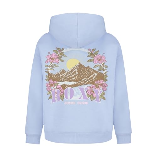 Roxy Girls' Windsurfer Bloom Graphic Fleece Hoodie Pullover - Kids' Casual Sweatshirt