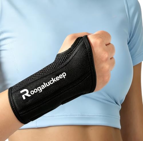 Breathable Carpal Tunnel Wrist Brace - Adjustable Support, Right L/XL