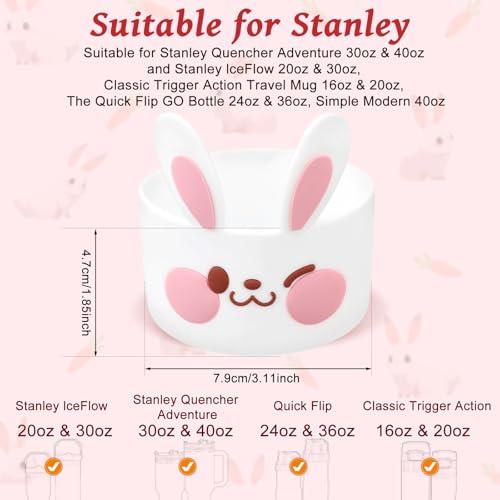Cartoon Rabbit Silicone Boot for Stanley Cup 40/30oz - Tumbler Protector