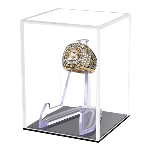 Clear Acrylic Championship Ring Display Case - UV Protected 1 Pack