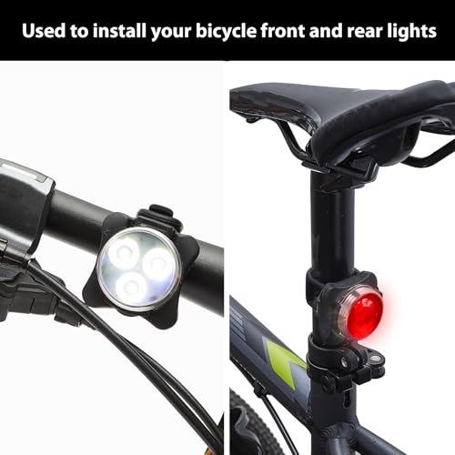 12 Pcs Silicone Bike Light Mount Straps - Durable and Easy to Use
