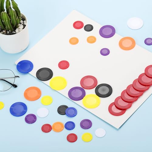 64 Pcs Red Plastic Poker Chips - 1 Inch Counting Counters