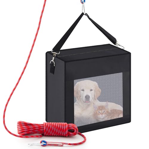 Fire Evacuation Device Set Dog Pet up to 55 Pounds Fire Emergency Evacuation Bag 50 ft Rope Escape Bag Safe Equipment Compact Survival Kit Rescue for Animal Home Work(19 x 18 x 10 Inches)