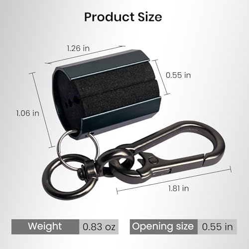 Pristis Fishing Rod Clips Set – Wearable Rod Holders with Keychain, Fits Most Spinning & Ice Fishing Rods