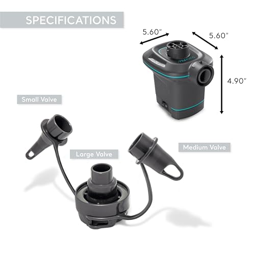 Electric Air Pump for Quick Inflation and Deflation of Air Mattresses & Toys