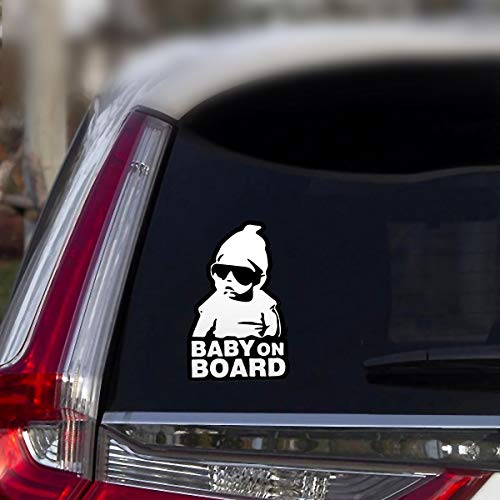 Baby on Board Car Sticker - 2 PCS Reflective Decal with Strong Adhesive