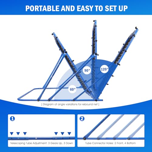 5FTx4FT Multi-Sport Rebounder Net - Soccer, Baseball, Volleyball Training