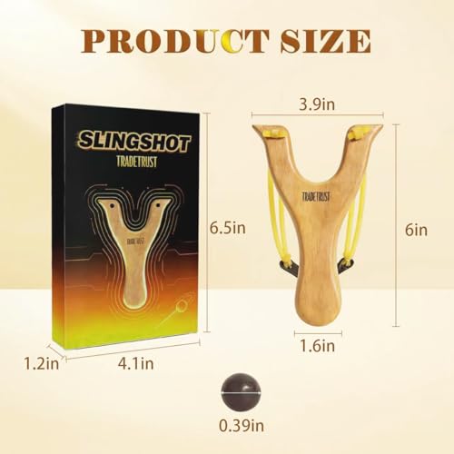 Durable Wooden Slingshot with 100 Dissolvable Clay Balls - Fun Outdoor Game
