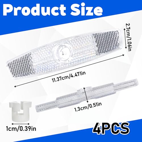 Bike Wheel Reflectors - 4 Pack Bicycle Spoke Safety Lights