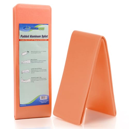 36" Padded Aluminum Splint - Waterproof Tactical Support - Orange