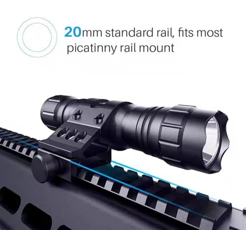 1" Offset Picatinny Rail Mount for Flashlights - Aluminum
