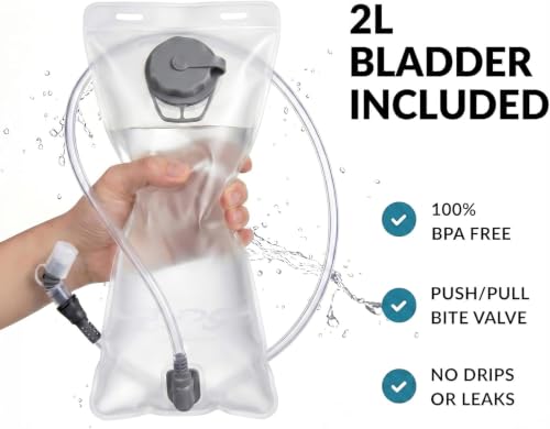 Savior Cool Cooling Hydration Vest with 2L BPA-Free Bladder, Charcoal Gray, 3 Removable Cooling Packs