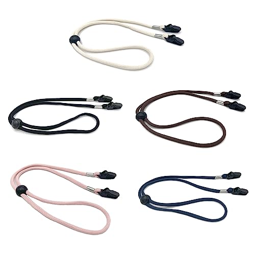 Windproof Hat Lanyard with Adjustable Chin Cord Clips - 15.7-Inch Strap