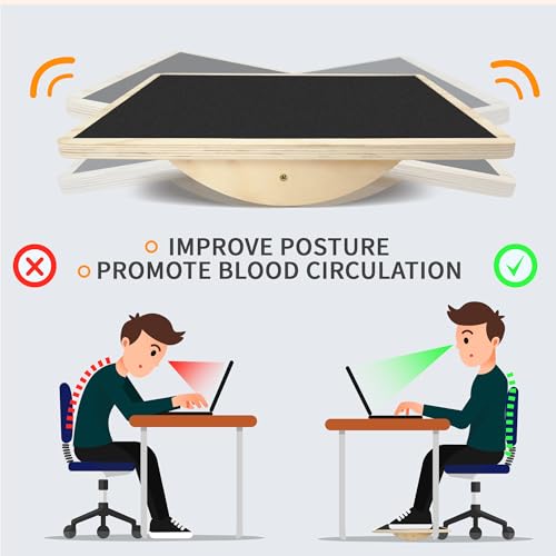 Wooden Balance Board for Adults - Professional Wobble Board