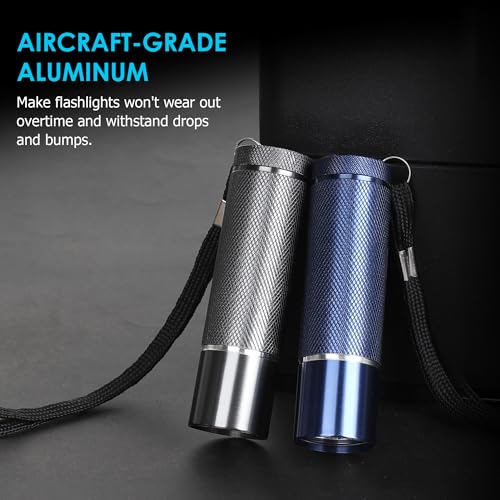 FASTPRO 12-Pack Flashlights Set, Aluminum LED Flashlights with AAA Batteries Included & Pre-Installed, Super Bright 100 Lumen Flashlight for Party Favors, Holiday Gifts, Camping, Hurricane Supplies