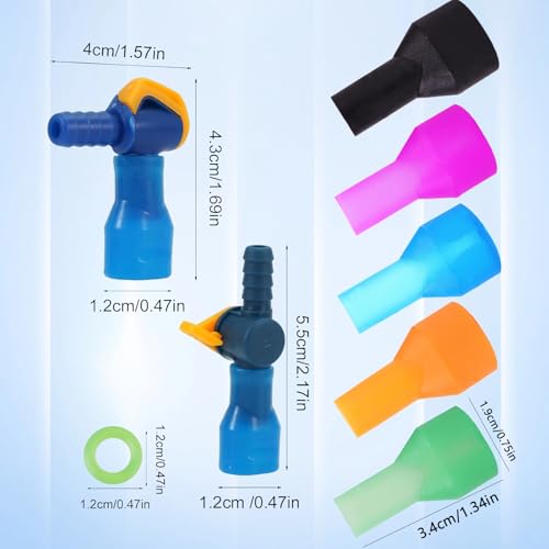 5Pcs Multicolored Bite Valve Replacement Kit with Shutoff Valve