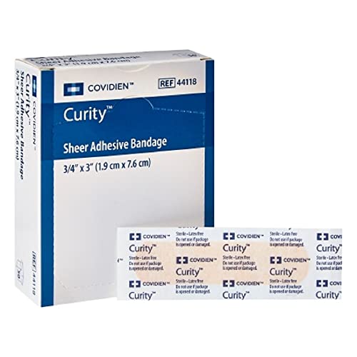Flexible Adhesive Bandages 3/4" x 3" - Hypoallergenic, Sheer, 50/Box
