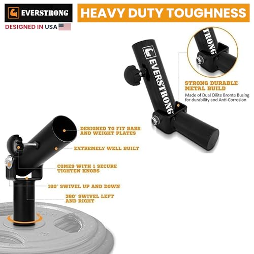 T Bar Row Attachment with V Bar - 2" Base for Landmine Workouts