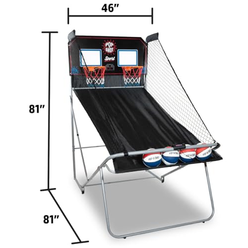 Dual Shot Sport Arcade Basketball Game - Black and Blue