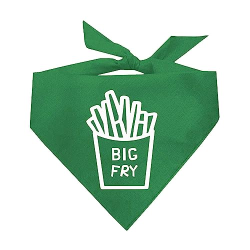 Big Fry Dog Bandana - Adjustable Lightweight Green One Size