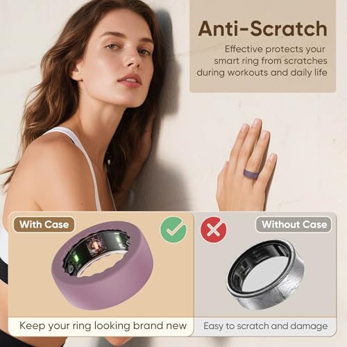 15 Pack Ultra-Thin Silicone Ring Cover for Oura Ring Gen 4/3