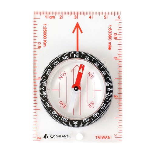 Liquid-Filled Compass - Compact Navigation Tool for Hiking, Camping, Survival - One Size