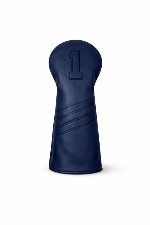 Leather Golf Headcovers Set of 3 – Driver (1), Fairway Wood (W) & Hybrid (H) – Premium Retro PU Leather Golf Club Head Covers – Fits 460cc – Detroit Golf Co.