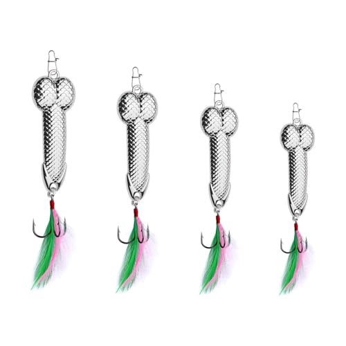 Luminous Gag Fishing Lure Set - Silver Funny Bass Spinner Baits