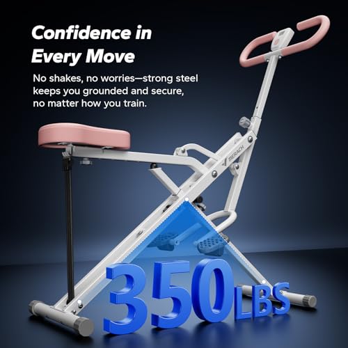 Squat Rowing Machine - MERACH R07 2 in 1 Glute Trainer - Pink