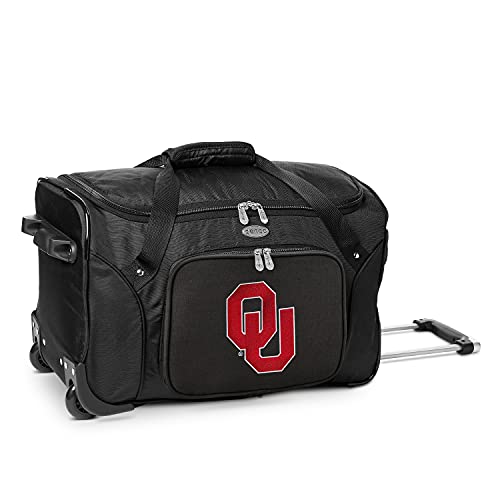 22-Inch Wheeled Duffel Bag with Telescopic Handle - University of Oklahoma Sooners