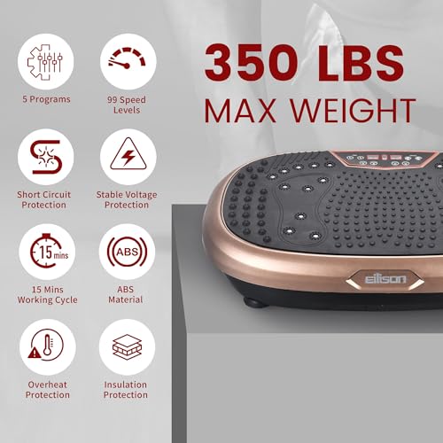 3D Vibration Plate Exercise Machine with 120 Speeds - Fitpro Brown