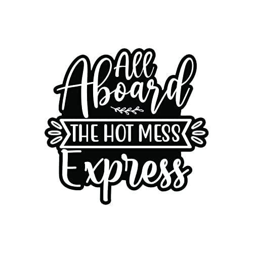 Hot Mess Express Sticker - Humorous Decal for Cars & Laptops
