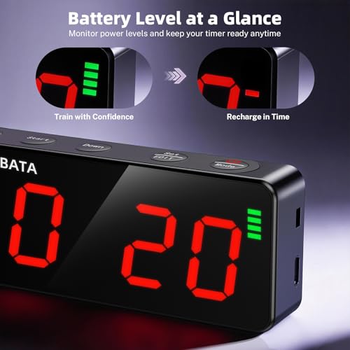 Portable Workout Timer with Strong Magnet - 7-Inch Black