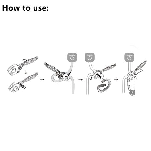 XINDA Climbing Stop Descender,Belaying and Rappelling Gear,Stainless Steel Descender for Working at Height, Rock Climbing,Descent Device