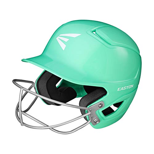 Easton Alpha T-Ball Softball Batting Helmet with Facemask, Small Mint Green
