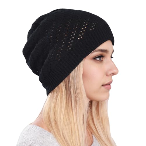 Hollow Crochet Beanie for Women - Soft & Breathable Summer Hat