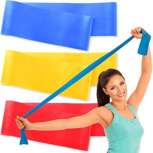 Resistance Bands Set for Workouts, Therapy, Yoga & Pilates - 3 Levels