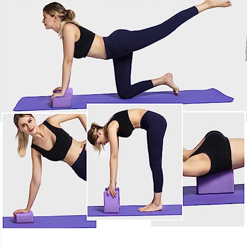 EVA Foam Yoga Blocks - 2 Pack 4x6x9 Inch - Black