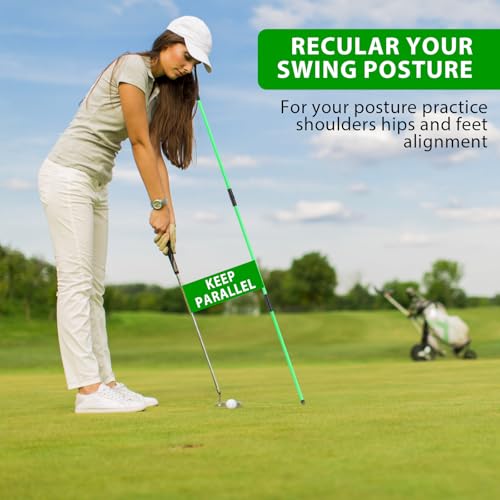 Golf Alignment Sticks - 48" Foldable Training Aid (2 Pack)